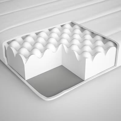 [605.686.31] IKEA AFJALL foam mattress firm/white 80x200 cm