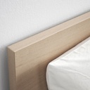 [192.009.52] MALM Bed Frame, High, W 2 Storage Boxes, White Stained Oak Veneer, Luröy