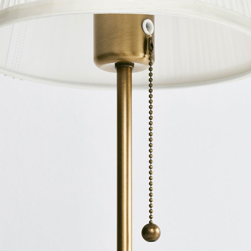 [803.213.75] IKEA Arstid Table Lamp, Brass, White-