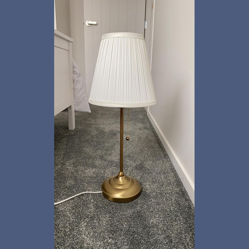 [803.213.75] IKEA Arstid Table Lamp, Brass, White-