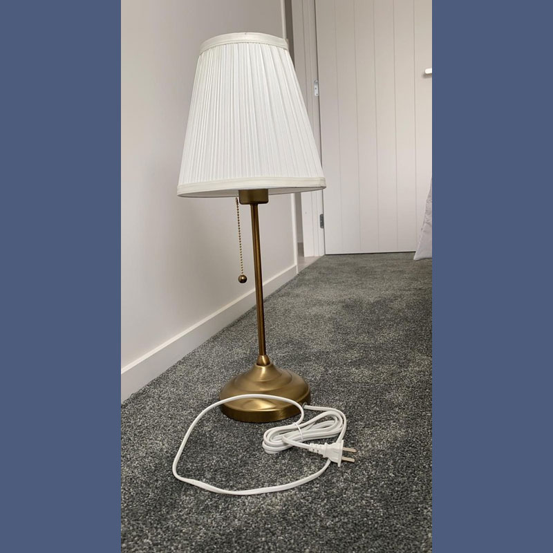 [803.213.75] IKEA Arstid Table Lamp, Brass, White-