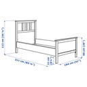 [003.543.84] HEMNES Bed frame, white stain, 90x200 cm