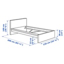 [002.494.92] IKEA Malm bed frame, high, black-brown, 120 x 200 cm WITHOUT BASE