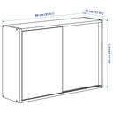 [704.943.95] Ikea IVAR cabinet with sliding doors, pine, 80x30x60 cm