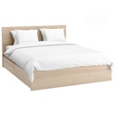 Ikea Malm Super King Bed Frame| 2 Storage Boxes| White Stained Oak Veneer| High Platform Bed