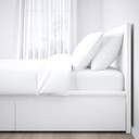 Ikea Malm Super King Bed Frame| 2 Storage Boxes| White| High Platform Bed