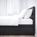 Ikea Malm Super King Bed Frame| 4 Storage Boxes| Black-Brown| High Platform Bed