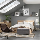 Ikea Malm Super King Bed Frame| 4 Storage Boxes| White| High Platform Bed