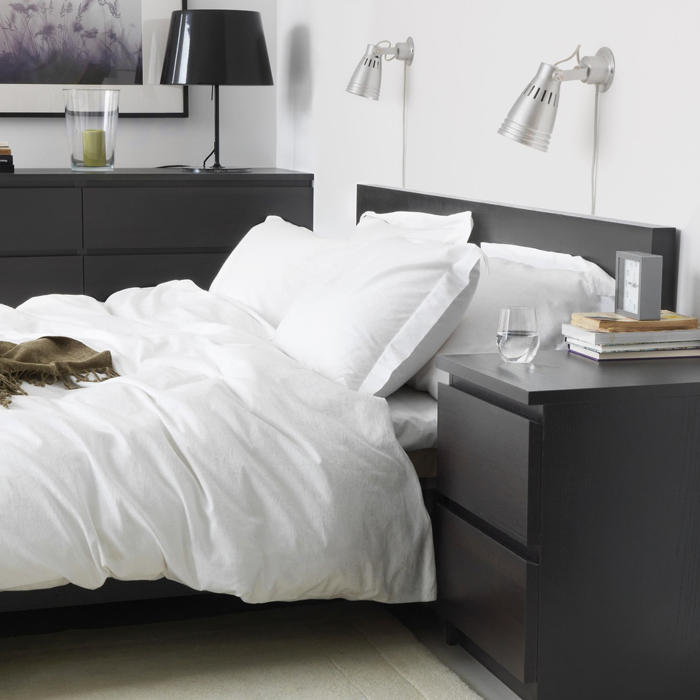 Ikea Malm Super King Bed Frame| Black-Brown| Luroy| High Platform Bed