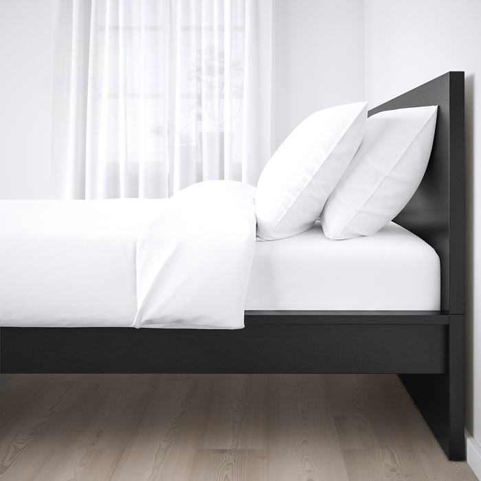 Ikea Malm Super King Bed Frame| Black-Brown| Luroy| High Platform Bed