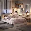 Ikea Malm Super King Bed Frame| White| Luroy| High Platform Bed