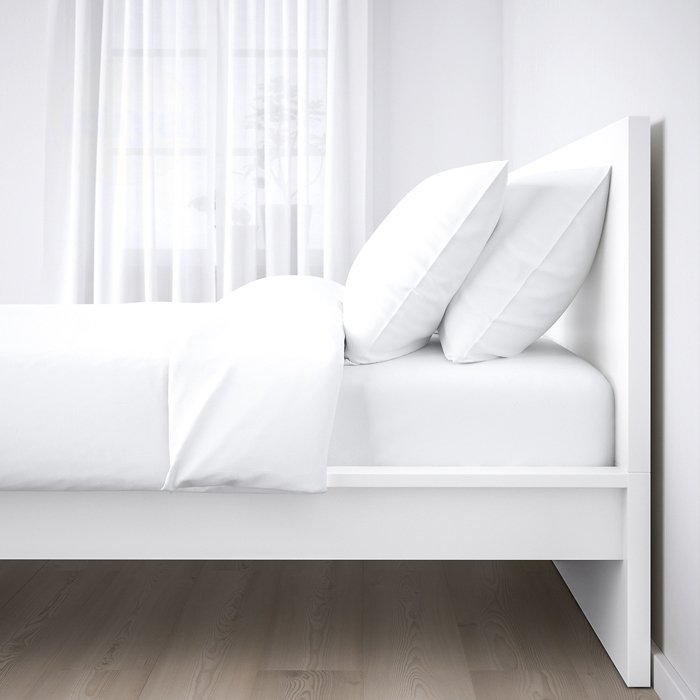 Ikea Malm Super King Bed Frame| White| Luroy| High Platform Bed