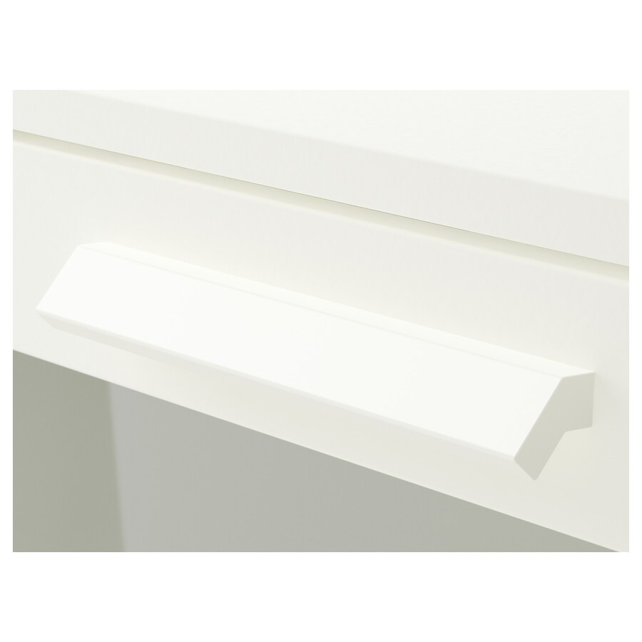 IKEA BRIMNES Chest of 4 drawers, white, frosted glass