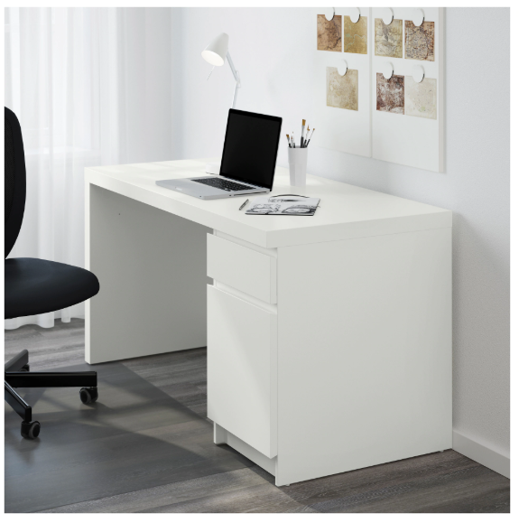 IKEA MALM Desk, white 140x65cm