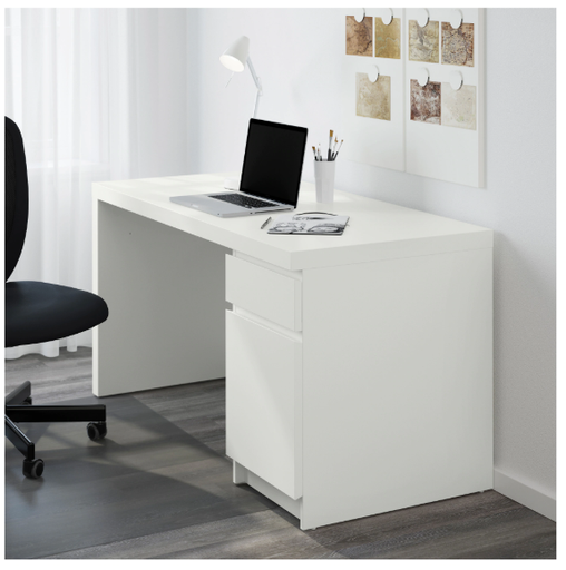 IKEA MALM Desk, White 140X65cm