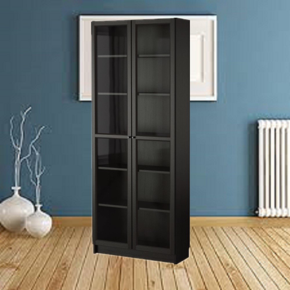 IKEA BILLY - OXBERG Bookcase, black-brown