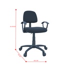 Idiya Portsmouth office chair with armrest, Black