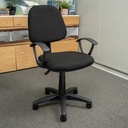 Idiya Portsmouth office chair with armrest, Black