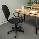Idiya Portsmouth office chair with armrest, Black