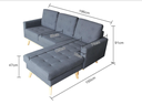 IDIYA NAGASAKI SOFA LIGHT GREY