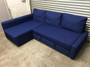 IKEA FRIHETEN Corner sofa-bed with storage, Skiftebo blue