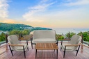 Idiya ALBANY Outdoor Sofa set With Coffee Table, Light grey