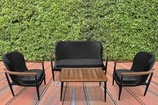 Albany Outdoor Sofa Set with Coffee Table,Dark Grey