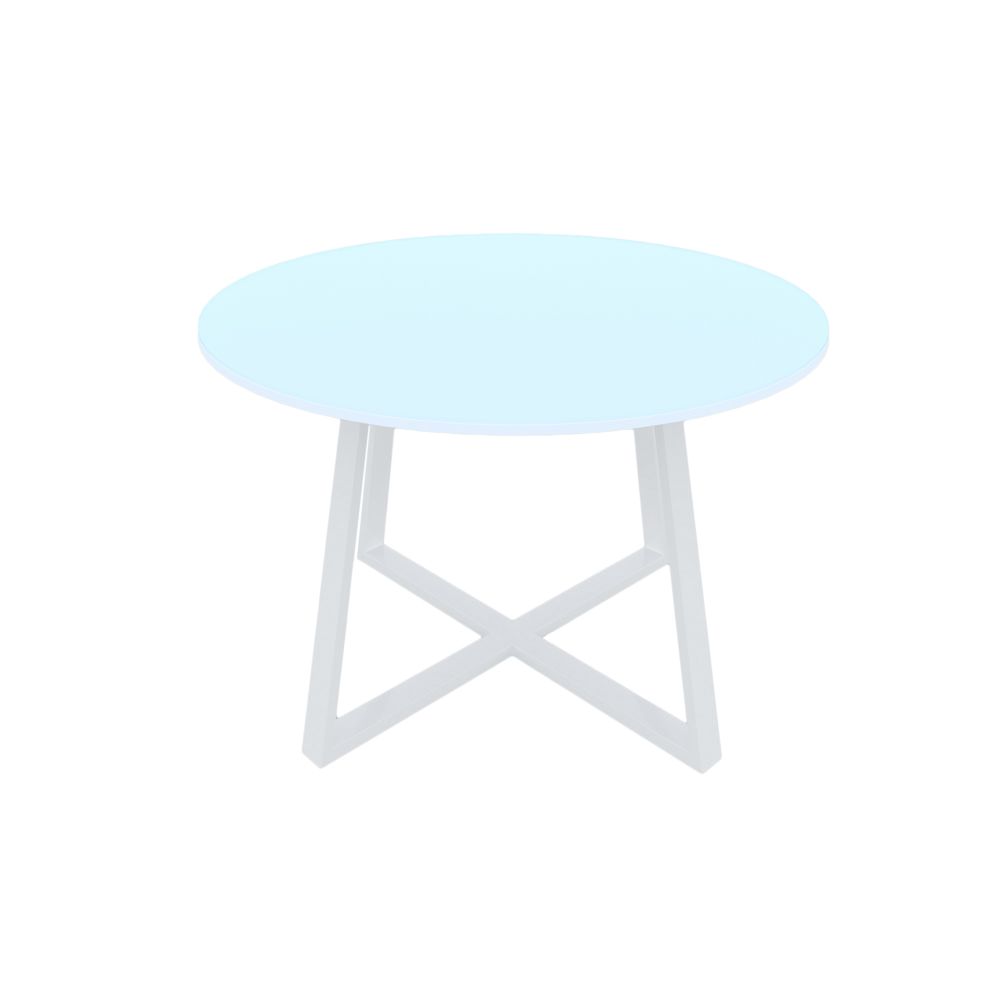 Idiya Acra white round coffee table