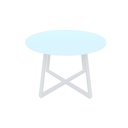 Idiya Acra white round coffee table