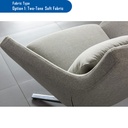 [121.75.302] EDISON small banana chair conventional fabric Armchair