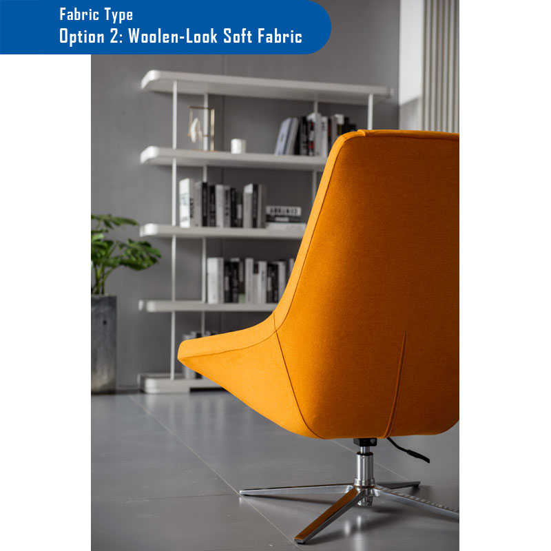 [121.75.302] EDISON small banana chair conventional fabric Armchair