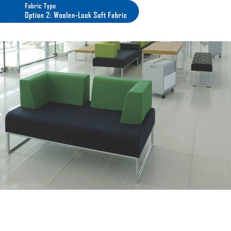 [121.161.200] FAISAL 2 seat fabric Sofa