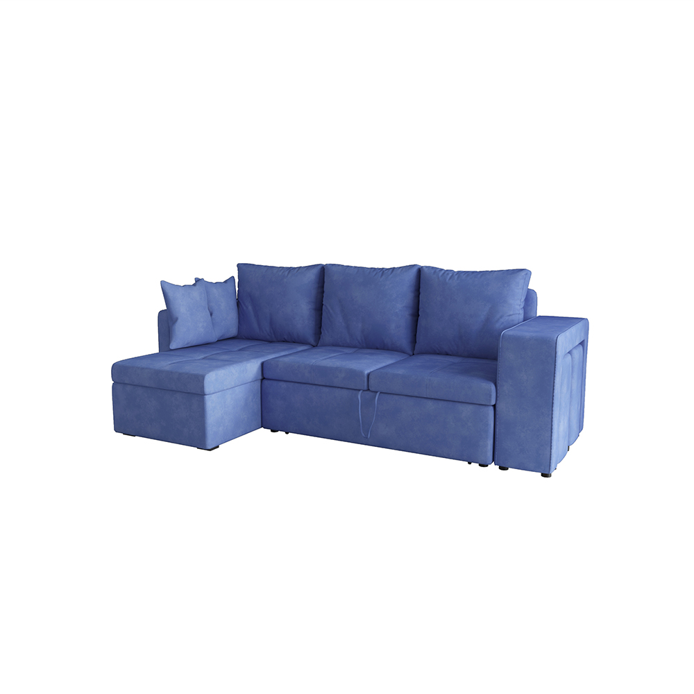 Idiya Gangtok L SHAPE SOFA BED , Blue