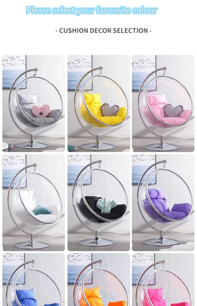 Acrylic Hanging Bubble Chair,mutiple colour