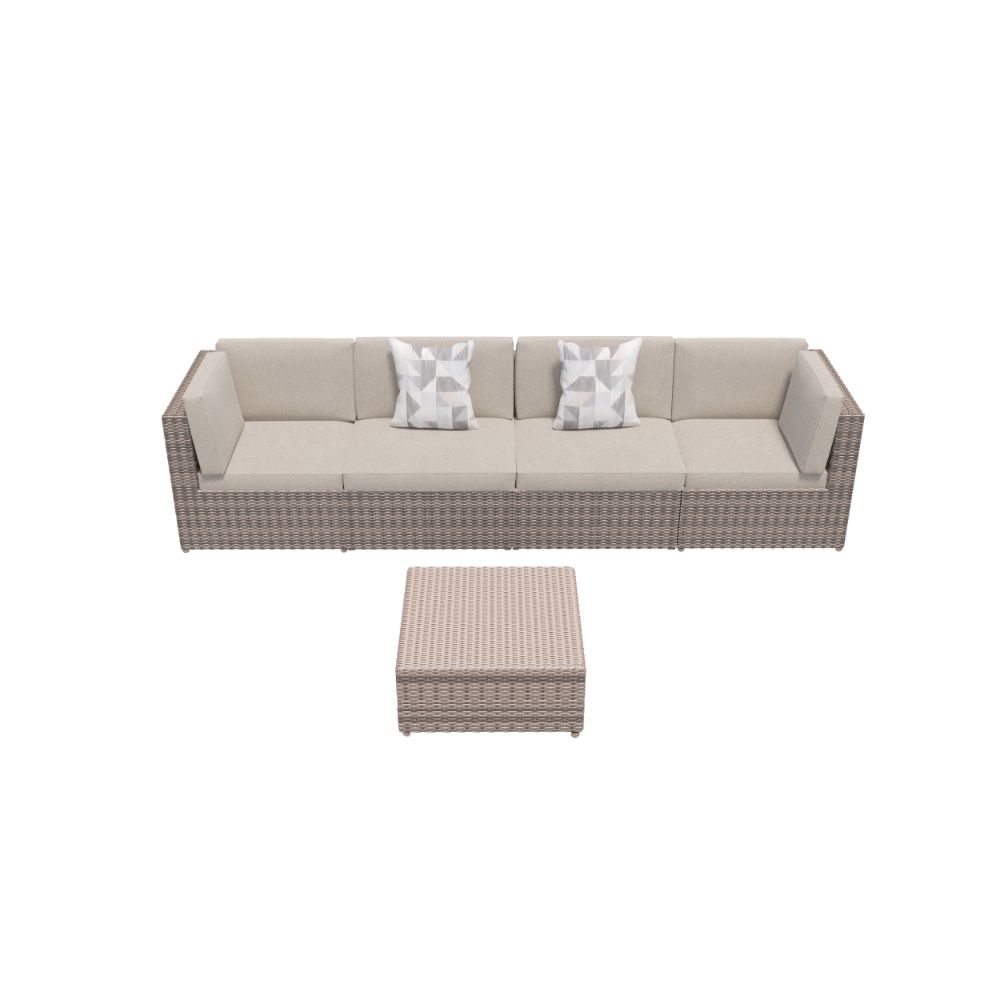 Idiya DAKAR OUTDOOR RATTAN SOFA - COUCH - Nature