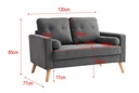 Idiya DEARBORN Sofa, Gray (Three, Two, One Seater)