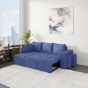 Idiya FUKUOA Sofa Bed with chaise , Blue