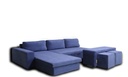 Idiya FUKUOA Sofa Bed with chaise , Blue