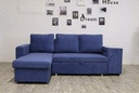 Idiya FUKUOA Sofa Bed with chaise , Blue