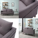 Idiya Zaire 3 Seater Sofa, Dark Grey