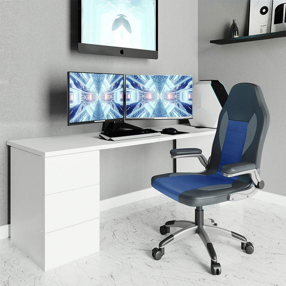 Idiya Ottawa office chair Black/light grey/Blue