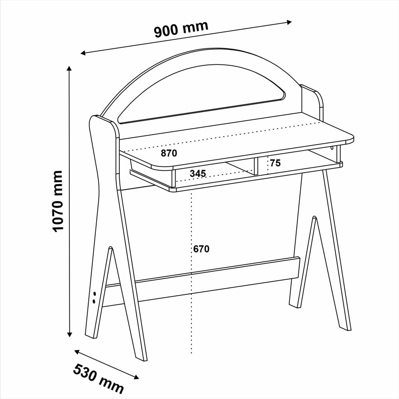 [000.046.35] Brusque Desk - Natural/ White