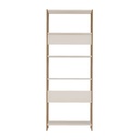 [000.046.02] Garanhuns Bookcase 5 Niches - Off White/ Oak 