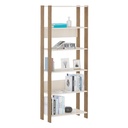 [000.046.02] Garanhuns Bookcase 5 Niches - Off White/ Oak 