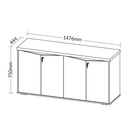 [000.062.92] Resende 4 Doors Cabinet - Freijo/ White