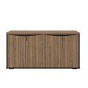 [000.062.93] Resende 4 Doors Cabinet - Nogal/ Black