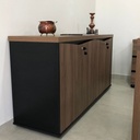 [000.062.93] Resende 4 Doors Cabinet - Nogal/ Black