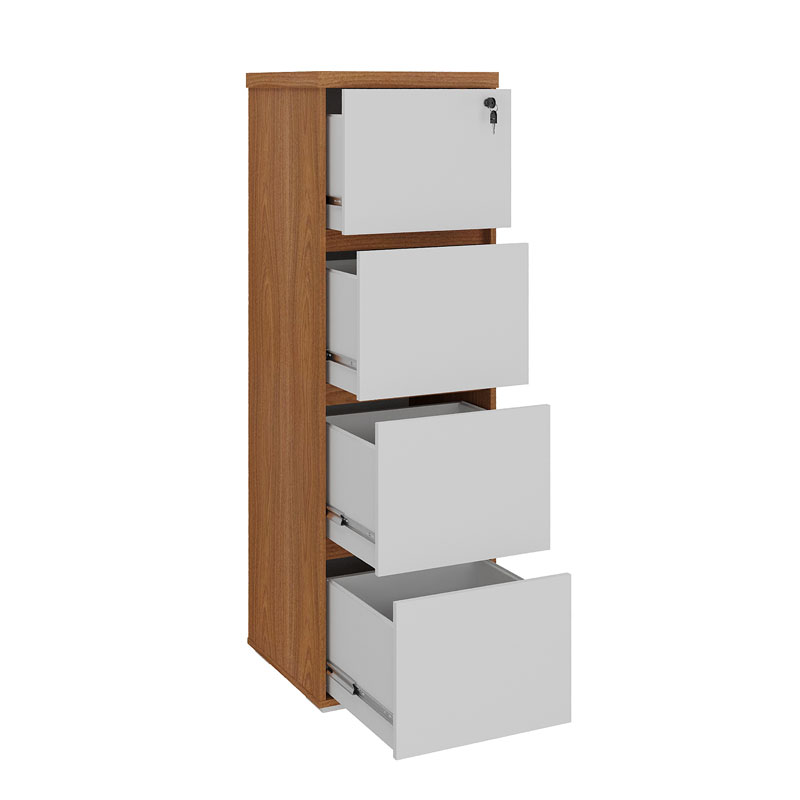 [000.062.90] Resende 4 Drawers File Cabinet - Freijo/ White