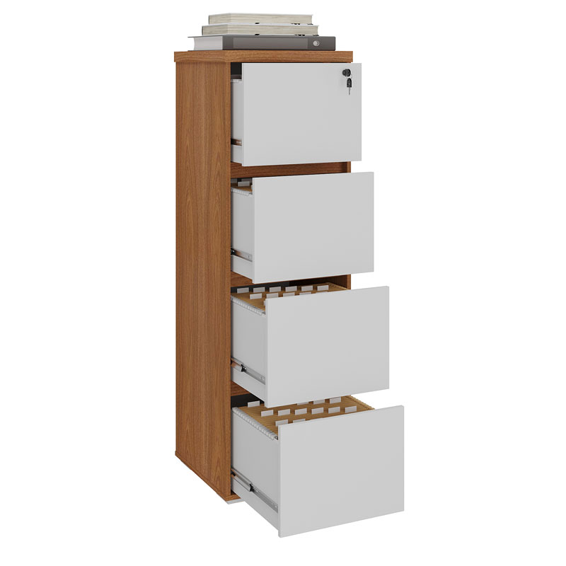 [000.062.90] Resende 4 Drawers File Cabinet - Freijo/ White