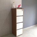 [000.062.90] Resende 4 Drawers File Cabinet - Freijo/ White